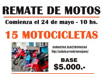 Subastas electrónicas para el remate de motos