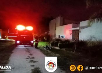 Principio de incendio, en un quincho de Posta Espinillos