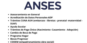 Esta semana habrá atención presencial de ANSES en la ciudad