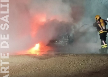 Leones: un automóvil se prendió fuego en la madrugada