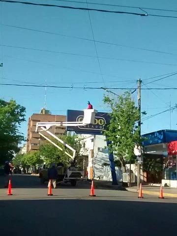 Las primeras tres cuadras con luminarias con led en calle Alem