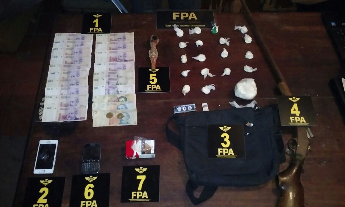 Marcos Juárez: Un Detenido con 236 dosis de cocaina