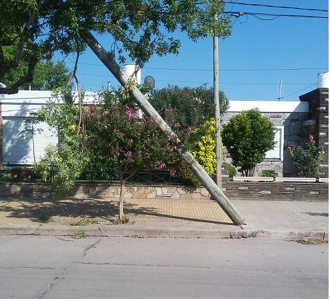 Nuevo reclamo por postes caídos