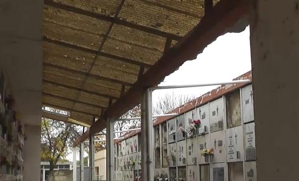 Inquietud de vecinos por galerías del cementerio que quedaron a intemperie