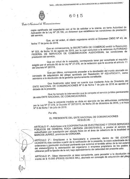 OFICIAL: Marcos Juárez tendrá un nuevo cable de televisión