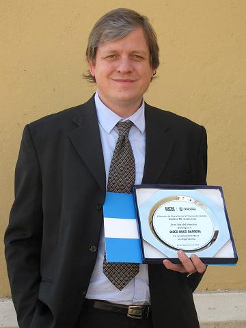 El marcosjuarense Diego Barrera fue destacado como mejor docente de la Provincia