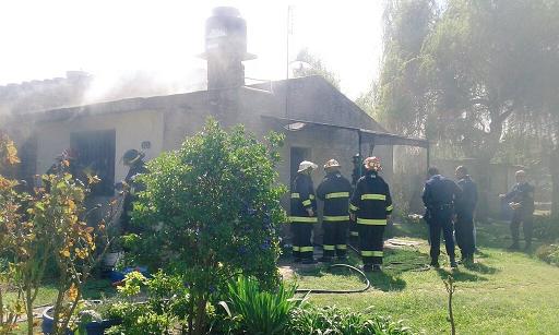 Incendio en vivienda ubicada en calle Quintana 340