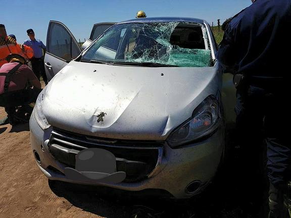 Despiste y vuelco de un vehículo con una persona fallecida en el km. 412 de autopista