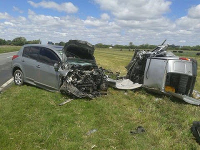 Choque frontal en Ballesteros con una persona fallecida de Bell Ville