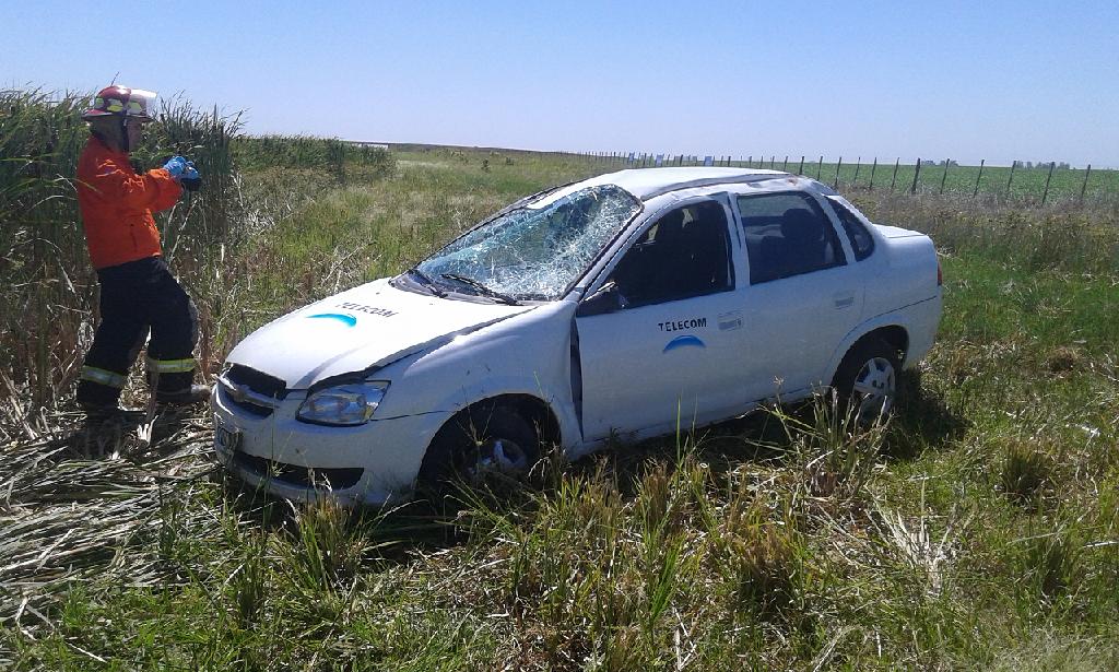 Vuelco en solitario  – Un herido