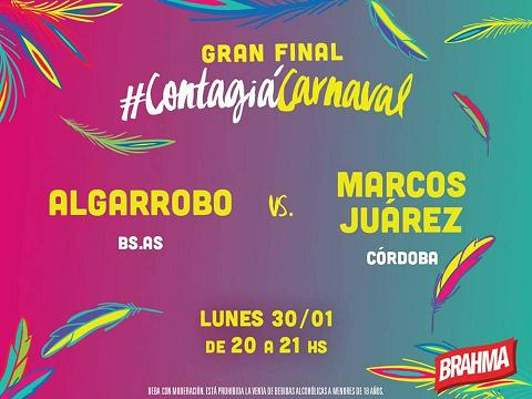 Marcos Juárez entre las 10 ciudades seleccionadas para tener Carnaval Brahma