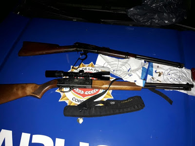 Villa Maria: detención de un hombre que se escondió en un monte y efectuaba disparos con una carabina