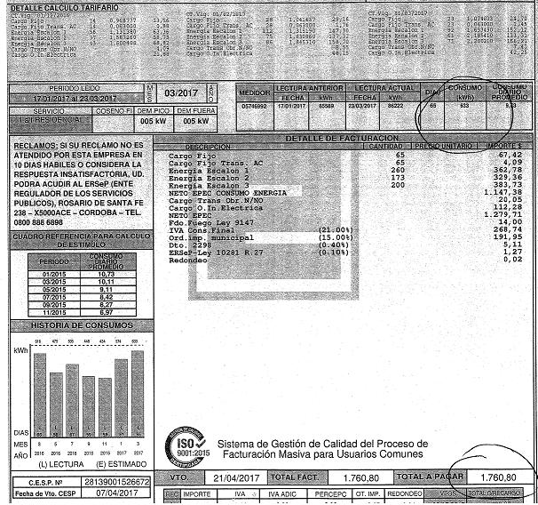 Reclamos de oyentes por importantes incrementos en las últimas dos facturas de energía de EPEC