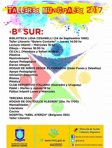 Talleres Culturales Municipales 2017
