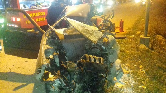 Villa Maria.- Choque fatal en ruta 2 entre un camión y un automóvil