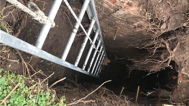 Arroyo Seco: hallaron un túnel con más de 100 años de antigüedad