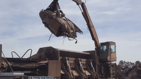 Prensa hidráulica para compactar chatarras