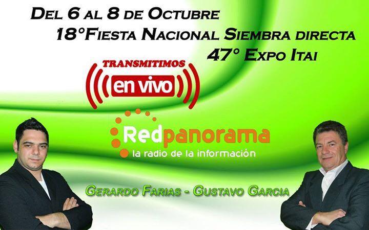 Este fin de semana RED PANORAMA en VIVO desde la Fiesta Nacional de la Siembra Directa