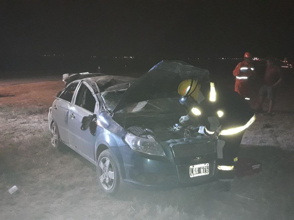 Despiste de un automóvil en autopista a la altura de Leones