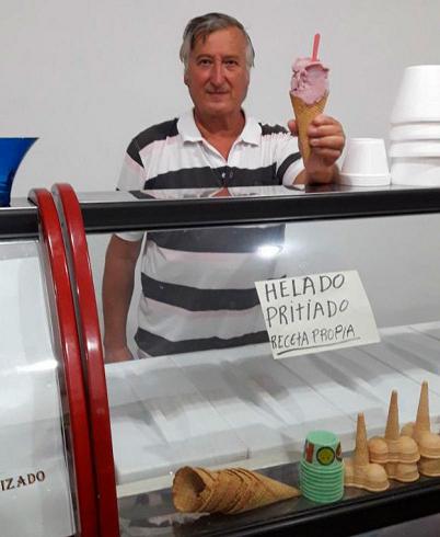 Furor en Bell Ville por el invento de un helado “pritiado”