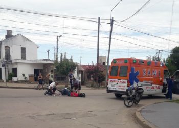 Accidente entre Dos Motos en Pellegrini y San Lorenzo