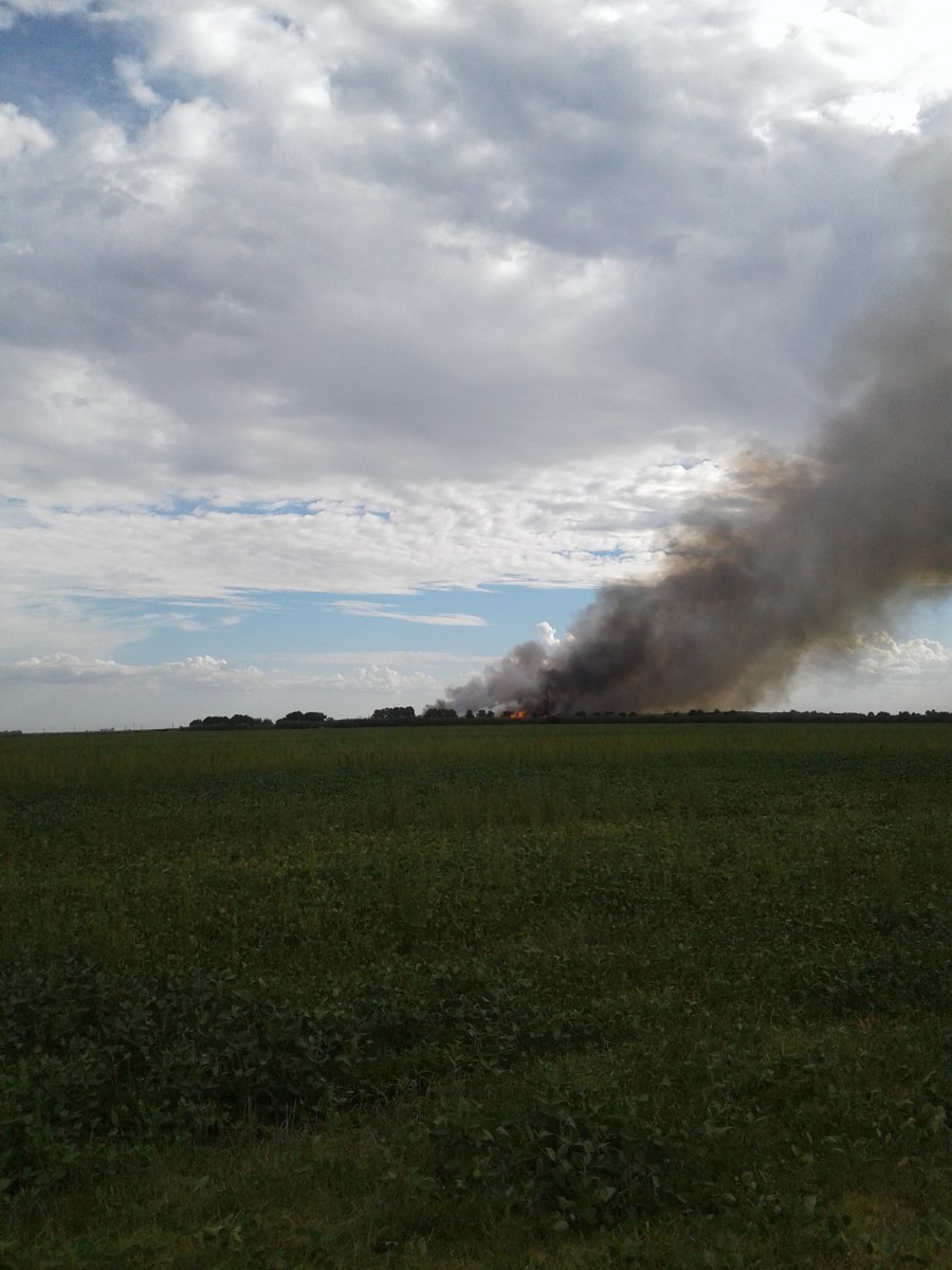 Incendio en el basural de Marcos Juárez