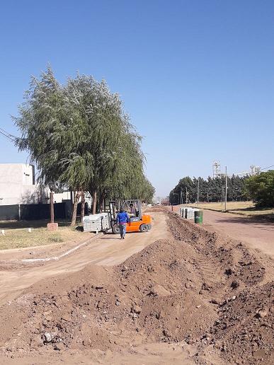 Inicio de tareas para bicisenda en calle Santa Fe