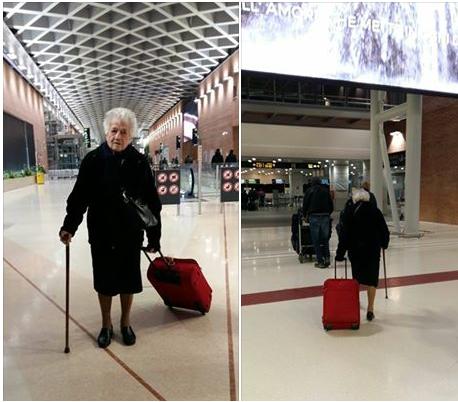 El viaje de la abuela de 93 años que conmueve a Italia