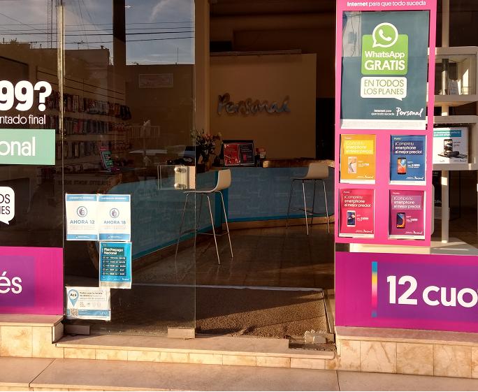 Robo en el local Personal ubicado en calle Belgrano