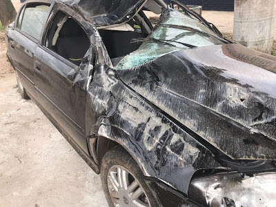 Vuelco de un automóvil con cinco jóvenes en ruta 6 entre Monte Buey y Justiniano Posse con una persona fallecida