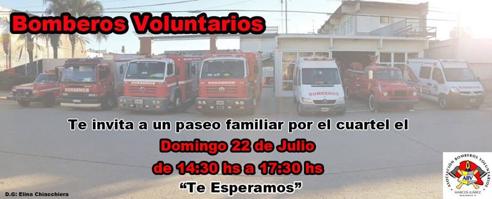 Bomberos Voluntarios con un cuartel abierto