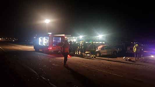 Villa Maria.- Choque frontal en autopista con una persona fallecida