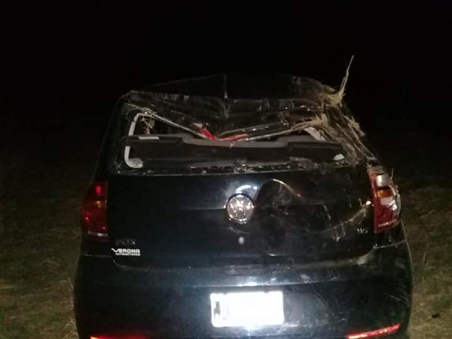 Vuelco de un automóvil en ruta 6 en Cruz Alta que involucra a abogada de Marcos Juàrez