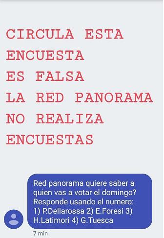Encuesta falsa circula en la ciudad.-