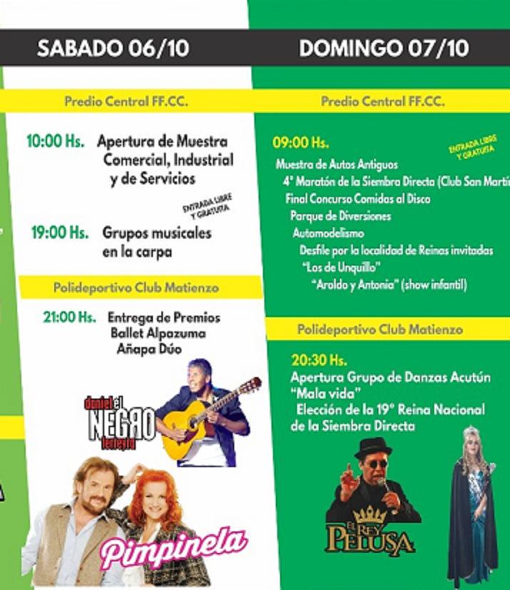 Dos representantes de Marcos Juàrez en la Fiesta Nacional de la Siembra Directa en Monte Buey