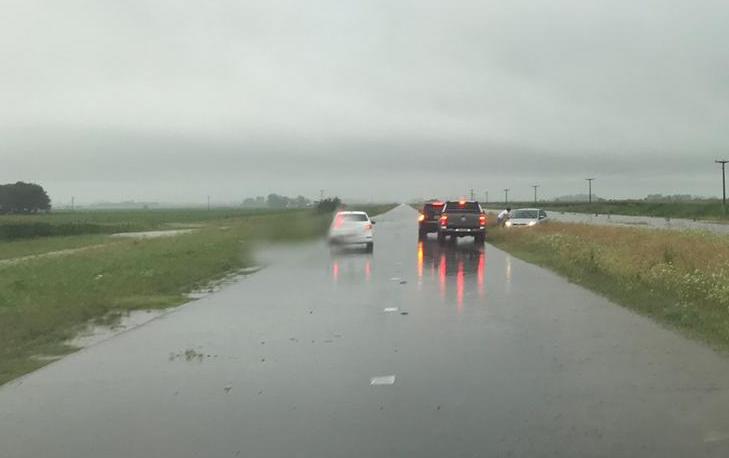 108 milímetros para Armstrong y corte de ruta 9 por agua sobre la calzada