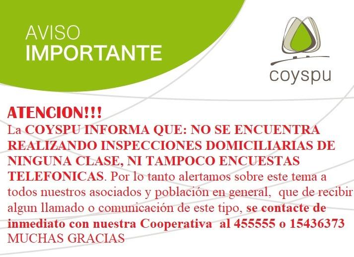Aclaración de Coyspu sobre llamadas telefónicas dudosas