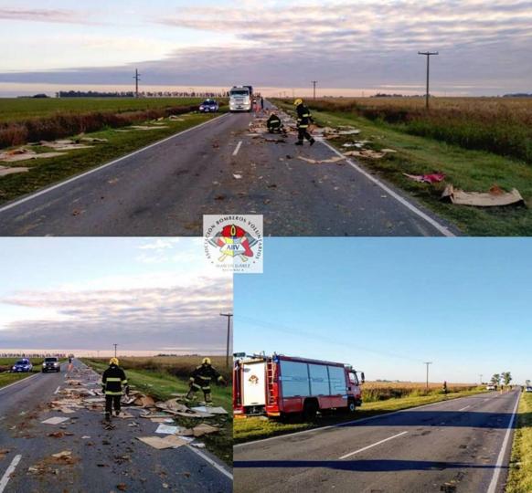 Roce de camiones en ruta 12 en la mañana de hoy viernes