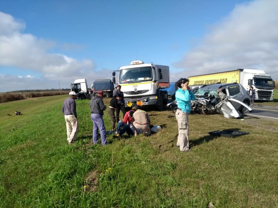 La Carlota, accidente múltiple sobre ruta 8