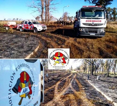 Incendio forestal en el predio del Solar del Club San Martín