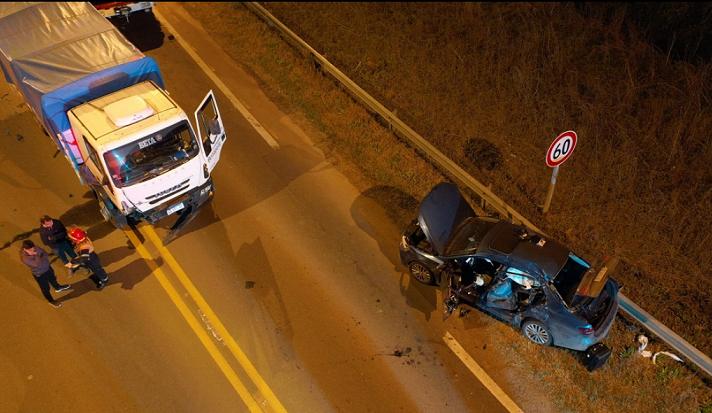Accidente fatal en ruta 92 y 178 entre un camión y un automóvil