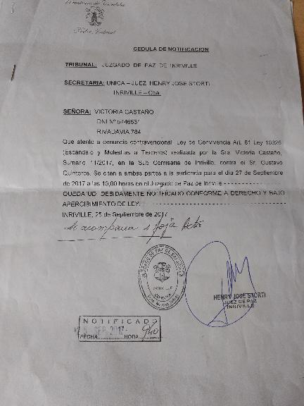 Reclamo de mujer de Inriville por fiestas y ruidos molestos de parte de su vecino