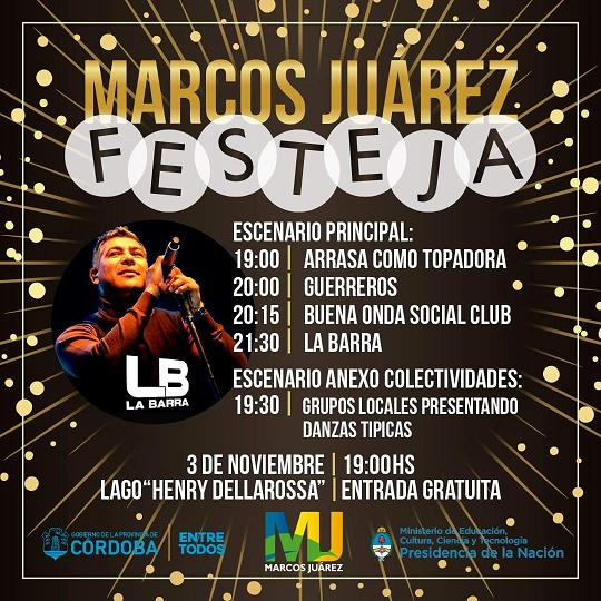 Festejos el domingo 3 por el Aniversario de la Ciudad