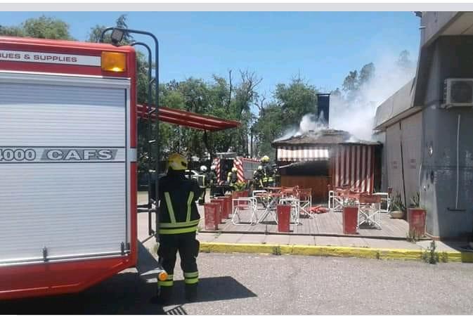 Leones: Incendio en el asador del bar comedor de la terminal de ómnibus