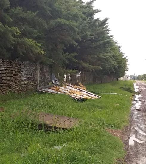 Voladura de techo de una vivienda de Villa Argentina