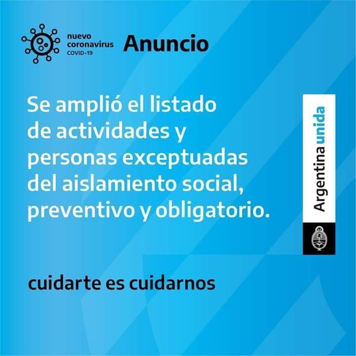 Cuáles son las actividades exceptuadas desde hoy lunes
