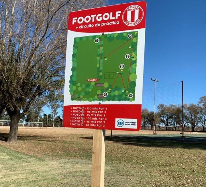 Nuevo circuito de práctica de footgolf en el club Argentino