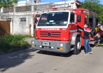 Principio de incendio en el taller del local comercial Goffi
