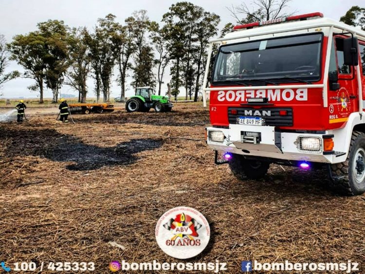 Incendio rural a 8 kilómetros al Oeste de Marcos Juárez