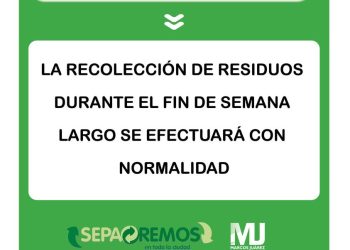 Recolección de residuos durante el fin de semana largo